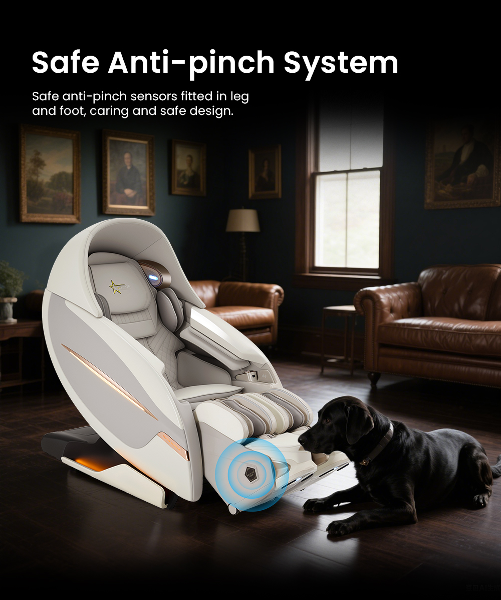 safe anti-pinch massage chair