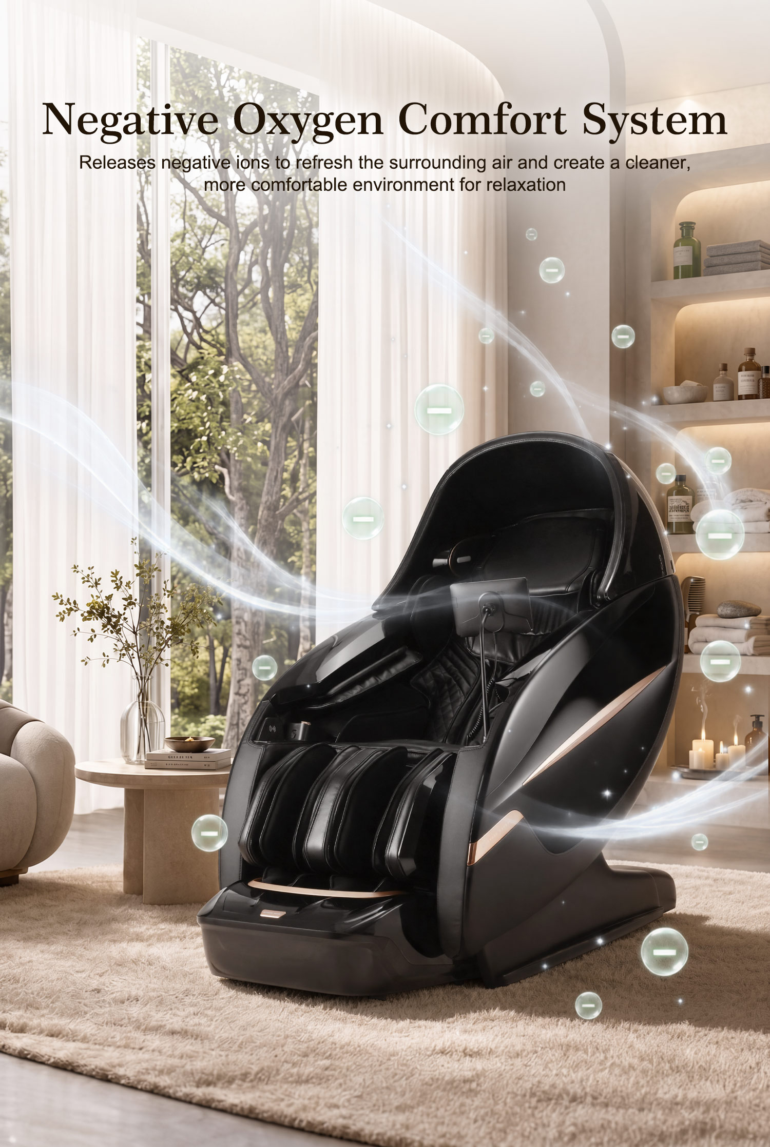 negative oxygen massage chair