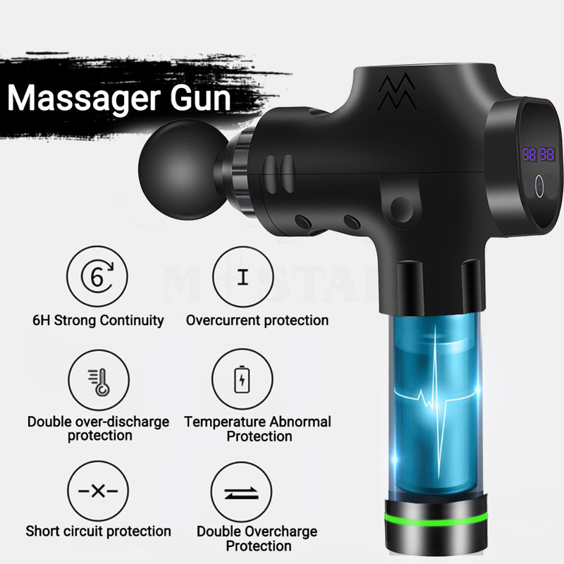 handheld body muscle percussion massager gun 30 speed