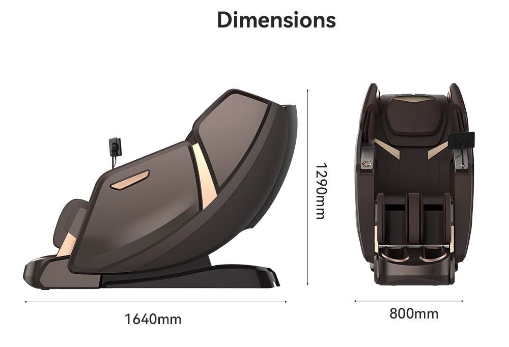 massage chair size